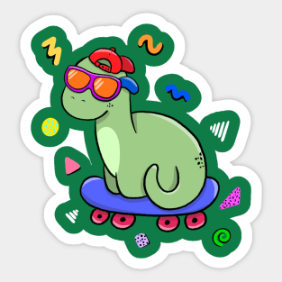 Skateboard Dinosaur Sticker